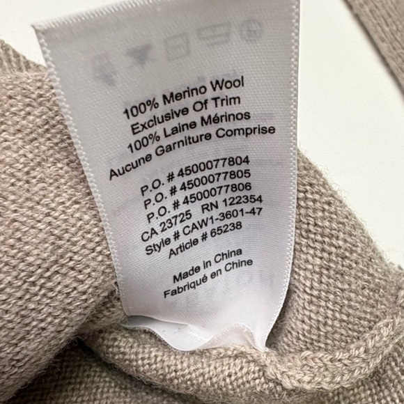 Babaton By Aritzia Womens Large Soft Brown 100% Merino Wool Crewneck Sweater Lux - Picture 5 of 9